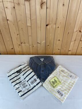NWT BUNDLE: J.Crew Utility Dress, Striped Yellow Tee, Striped Navy Tee, L (10)